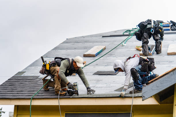 Professional Gutter Installation technician working in Findlay, OH